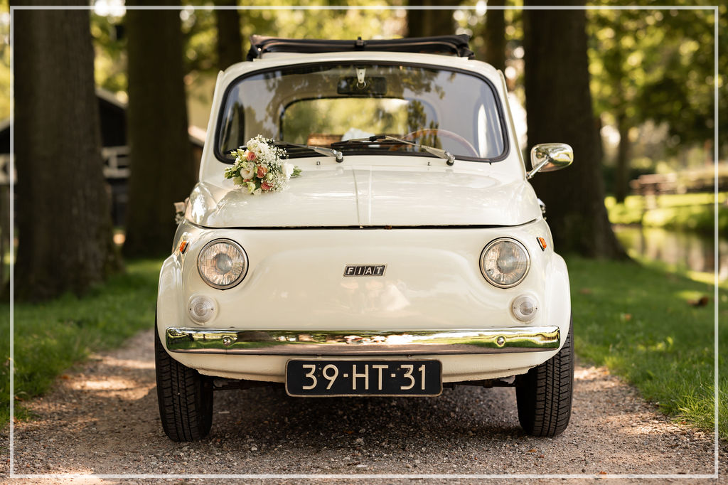Trouwauto Fiatje 500
